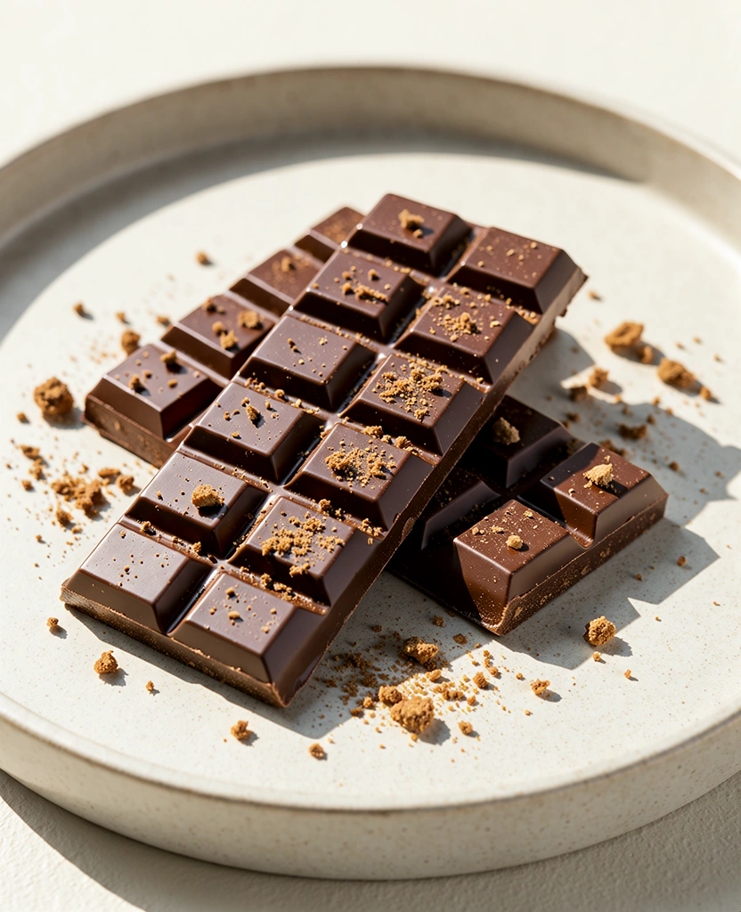 Premium sugar-free chocolate texture